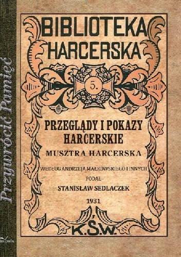 Okładka książki przeglądy i pokazy harcerskie. musztra harcerska